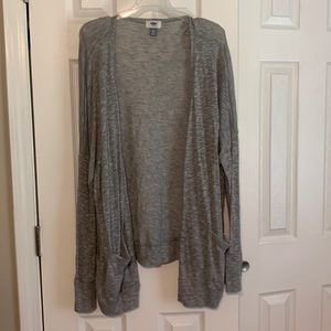 Gray Cardigan with Pockets